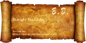 Burgh Dalida névjegykártya